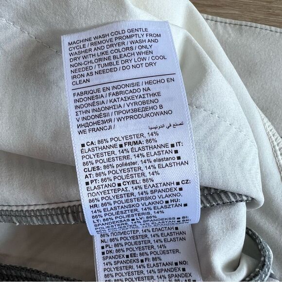 Athleta Brooklyn Textured Ankle Pant City Stripe Black/Sea Grey Size 14P - Picture 16 of 16